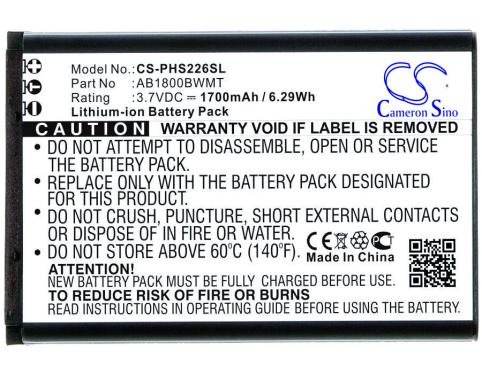 Battery  philips ab1800bwmt