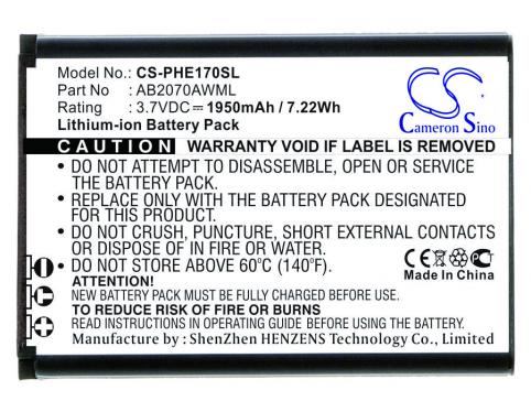 Battery  philips ab2070awml