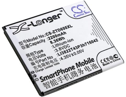 Battery  zte li3822t43p3h716042
