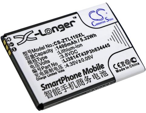 Battery for phone zte li3814t43p3h634445 blade l110 mobile