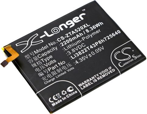 Battery  zte li3822t43p8h725640 blade a510
