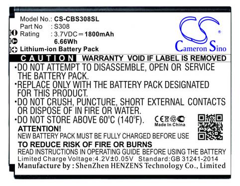 Battery  cubot s308