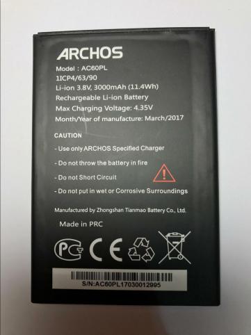 Battery mobile archos platinum 60
