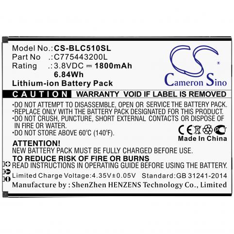 Battery  blu c775443200l c050