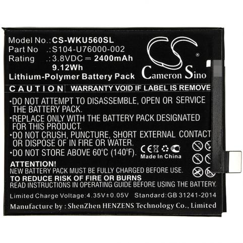 Battery for phone wiko s104 u76000 000 p4601 mobile