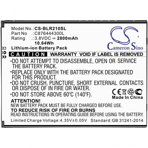 Battery  blu c876444300l r2 plus