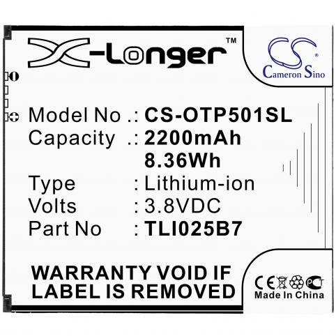 Battery  alcatel tli025b7 5011a
