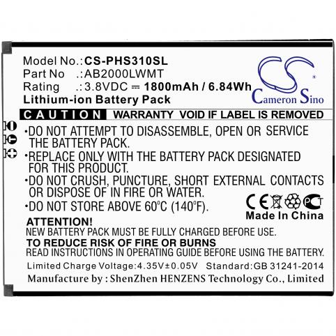 Battery  philips ab2000lwmt